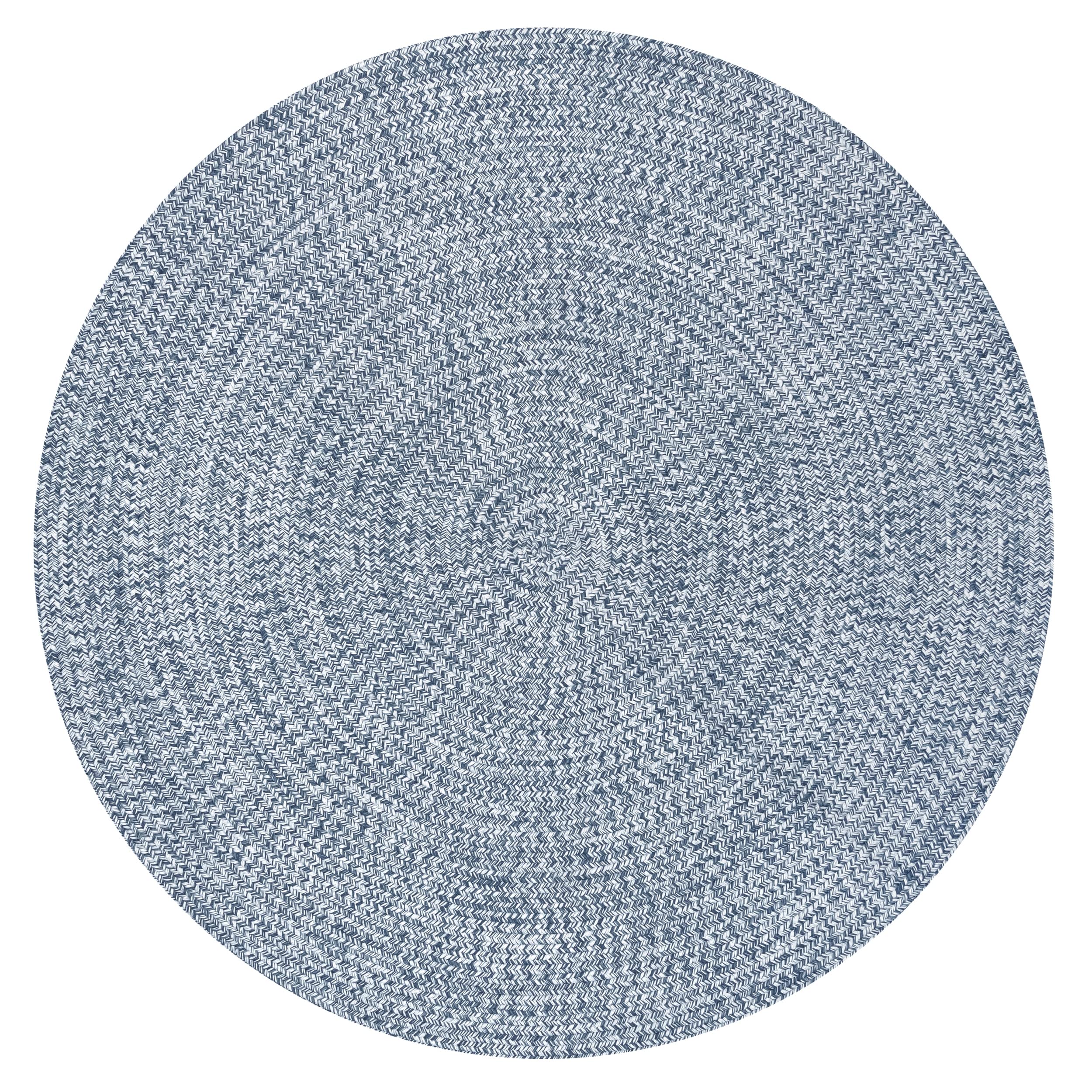 nuLOOM Wynn Braided Indoor/Outdoor Area Rug, 8' Round, Light Blue