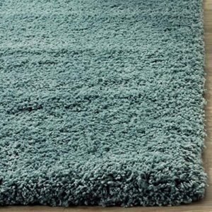 SAFAVIEH California Shag Collection Accent Rug - 4' x 6', Light Blue, Non-Shedding & Easy Care, 2-inch Thick Ideal for High Traffic Areas in Entryway, Living Room, Bedroom (SG151-6060)