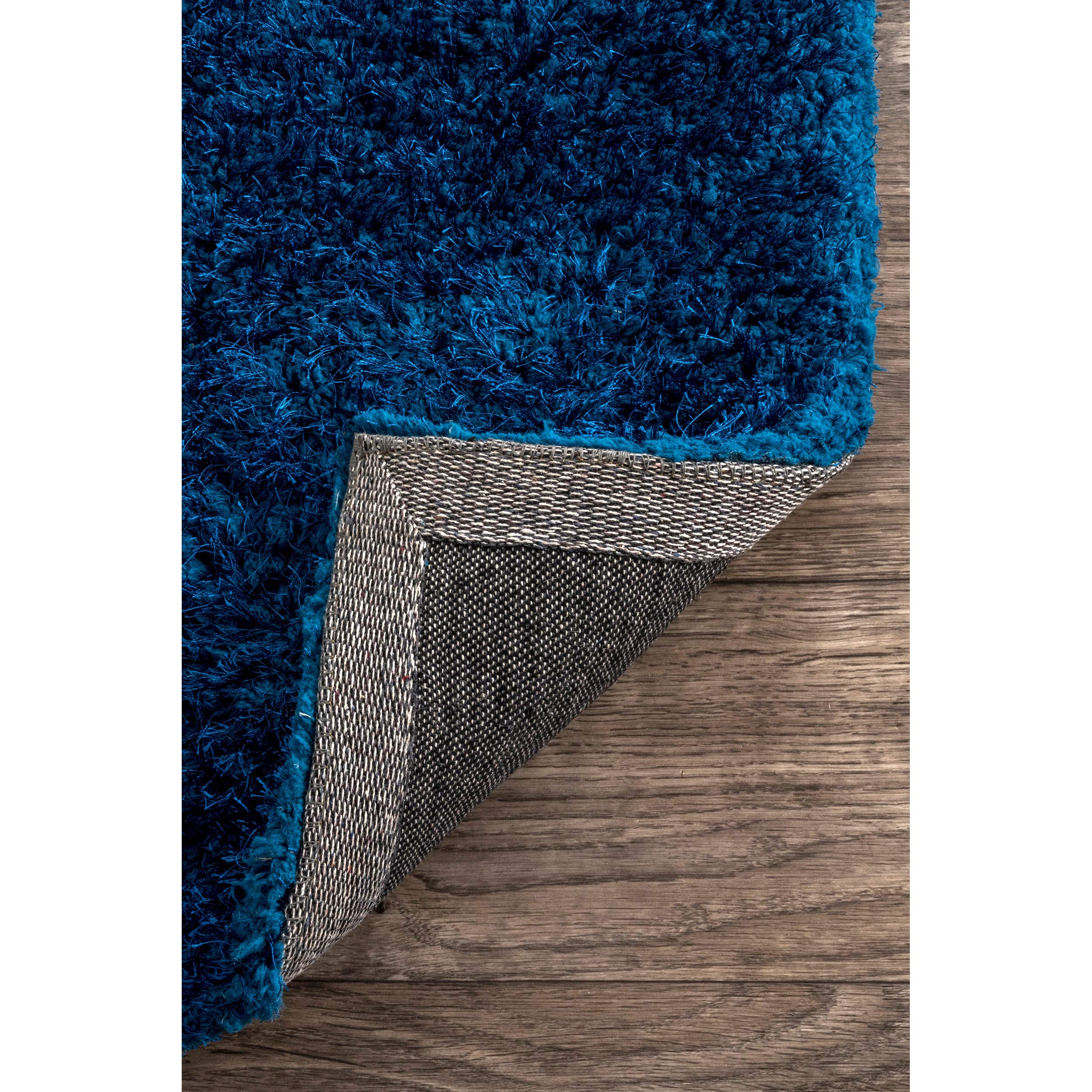 nuLOOM Hand Tufted Maginifique shag Area Rug, 6x9, Teal