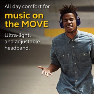 Jabra Move Style Edition, Navy – Wireless Bluetooth Headphones with Superior Sounds Quality, Long Battery Life, Ultra-Light and Comfortable Wireless Headphones, 3.5 mm Jack Connector Included