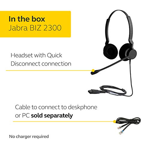 Jabra Biz 2300 USB Duo Wired Professional Call Center Headset