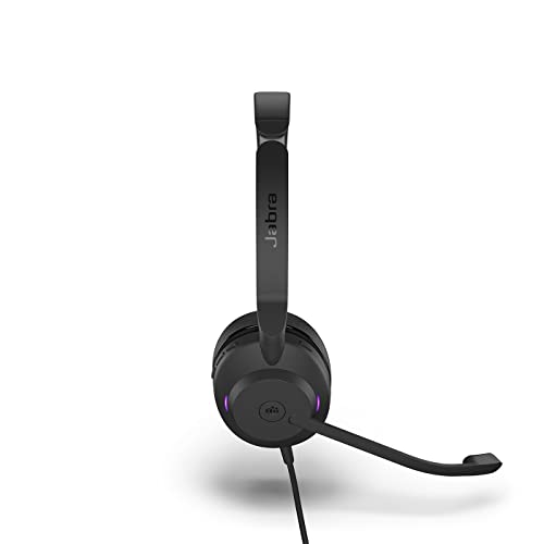 Jabra Evolve2 30 SE Wired Stereo Noise-Cancelling Headset - Features 2-Microphone Call Technology and USB-A Cable - MS Teams Certified, Works with All Other Platforms - Black