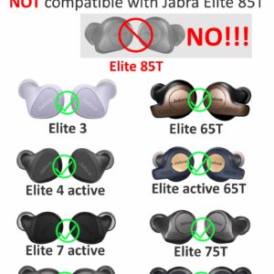 3 Pairs Memory Foam Elite 75T / Elite 3 / Elite 7 Pro Ear Tips Buds, Replacement Reduce Noise Comfortable Eartips Compatible with Jabra Elite 65T / Elite 7 Active/Elite 4 Active - S/M/L Black