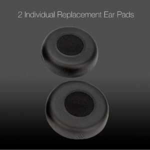 Ear Pad Cushions for Jabra Evolve 75 Wireless Bluetooth Headset, 2pk Spare Leatherette Replacement Cushions for Jabra 75 Evolve and Jabra Evolve Plus UC Headphones by Global Teck