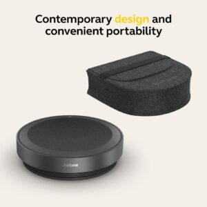 Jabra Speak2 75 Wireless Bluetooth Speakerphone - Portable Speaker with 4 Noise-Cancelling Mics, 65mm Full-Range Speakers & USB-A Bluetooth Adapter - Certified Microsoft Teams Speaker - Dark Grey