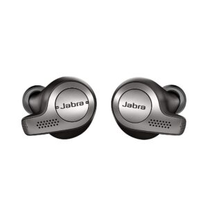 jabra elite 65t alexa enabled true wireless earbuds charging case – titanium black (renewed)