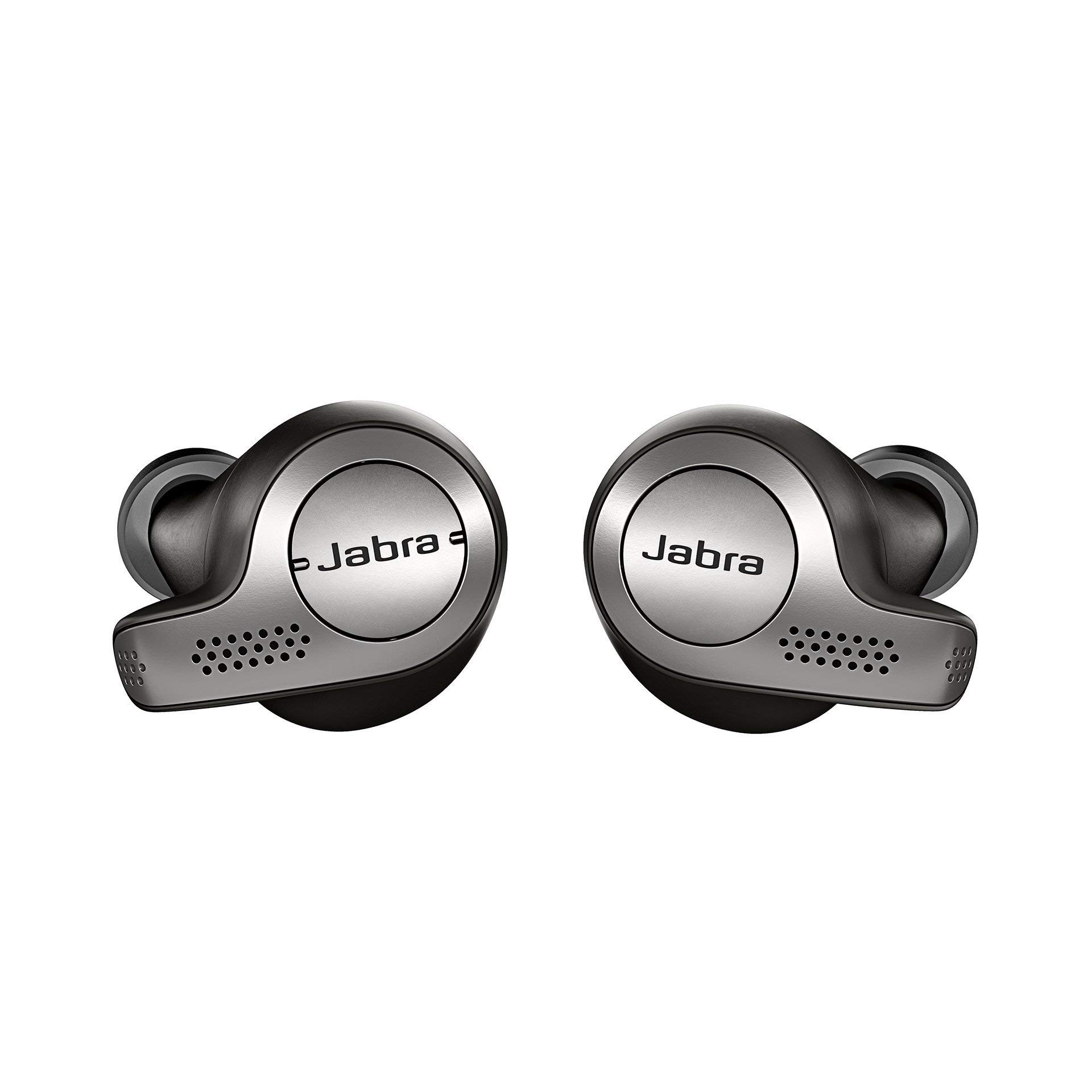 Jabra Elite 65t Alexa Enabled True Wireless Earbuds Charging Case – Titanium Black (Renewed)