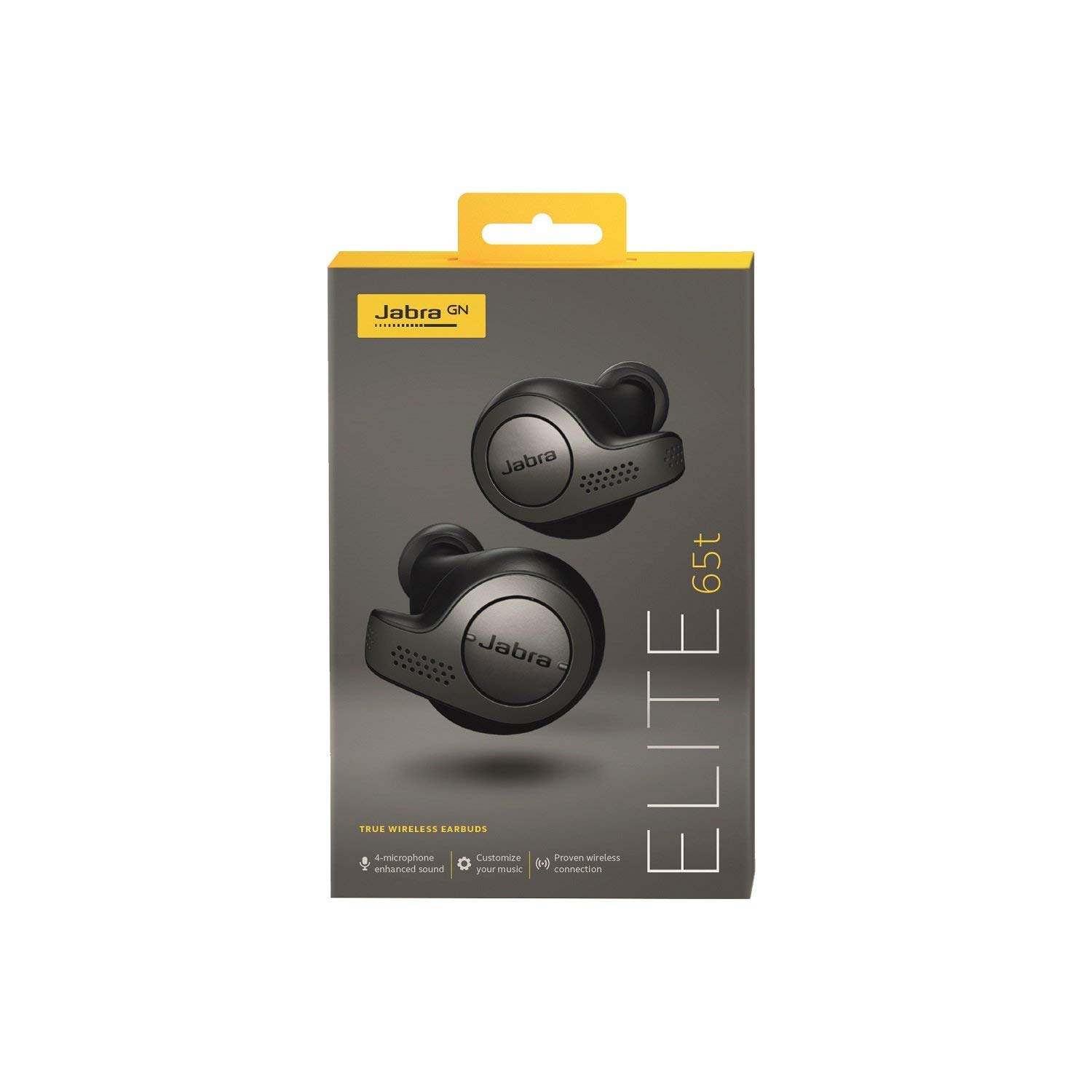 Jabra Elite 65t Alexa Enabled True Wireless Earbuds Charging Case – Titanium Black (Renewed)