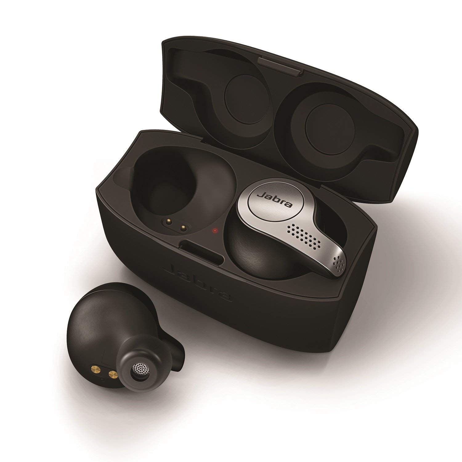 Jabra Elite 65t Alexa Enabled True Wireless Earbuds Charging Case – Titanium Black (Renewed)