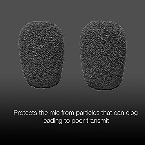 Universal Headsets Foam Microphone Windscreens - 10 pk, Mic Covers for BlueParrot B250, B350, B450, B550, C400 Plantronics, Logitech, Jabra, Lapel, Lavaliers, Telex, Movo, VXI Lux Passport by GTW