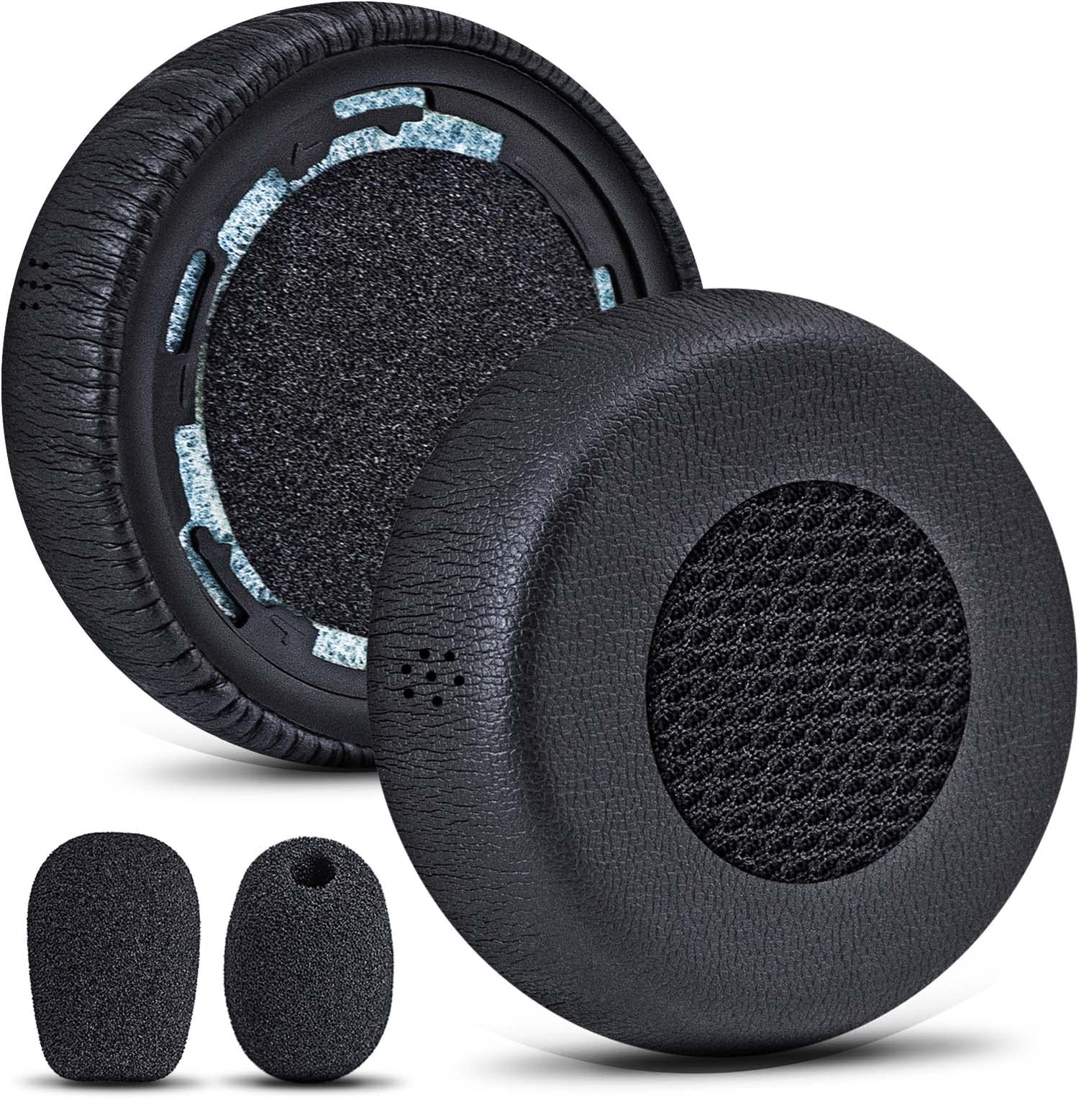 Evolve 75 Ear Pads - TRANSTEK Replacement Ear Cushion Foam Compatible with Jabra Evolve 75 75+ 75 UC / 75 MS Headset Headphone with Microphone Foam