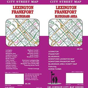 Lexington / Frankfort / Bluegrass Area, Kentucky Street Map