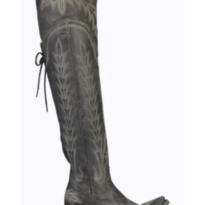 Lane Women's Lexington Leather Tall Western Boot Snip Toe Jet Black 9 M US