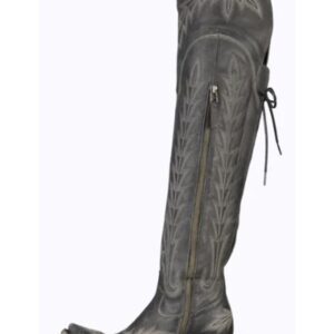 Lane Women's Lexington Leather Tall Western Boot Snip Toe Jet Black 9 M US