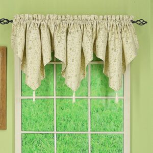 Today's Curtain Lexington Ascot 40" W x 25" L, Ecru/Sage