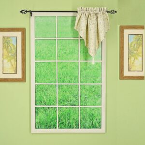 Today's Curtain Lexington Ascot 40" W x 25" L, Ecru/Sage