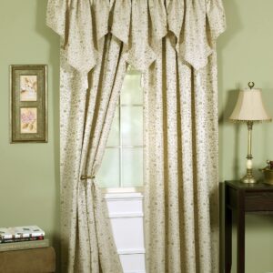 Today's Curtain Lexington Ascot 40" W x 25" L, Ecru/Sage