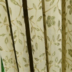 Today's Curtain Lexington Ascot 40" W x 25" L, Ecru/Sage