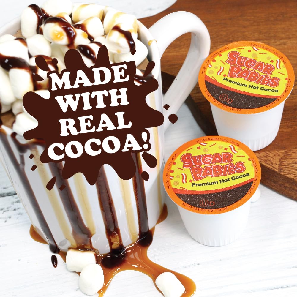 Sugar Babies Hot Cocoa Compatible with K Cup Brewers Including 2.0, 40 Count