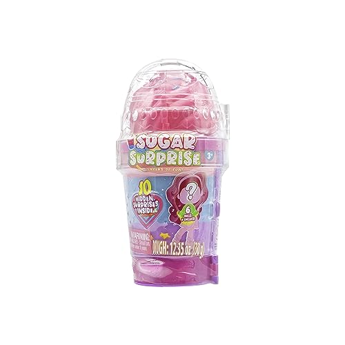 Sugar Surprise Collectible Dolls, 10 Surprise Pieces, Reusable Fluff & Mold Accessories, Sensory Play, Ages 3+