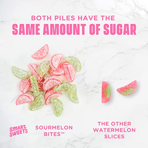 SmartSweets Sourmelon Bites, Candy with Low Sugar (3g), Low Calorie, Plant-Based, Free From Sugar Alcohols, No Artificial Colors or Sweeteners, 1.8 Ounce