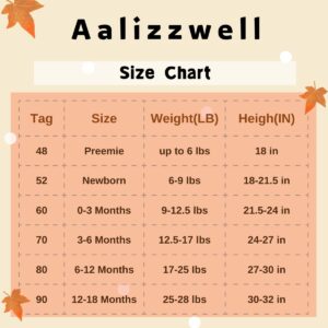 Aalizzwell Preemie Baby Girls Fall Winter Clothes Set Premature Floral Long Sleeve Outfit Brown Autumn