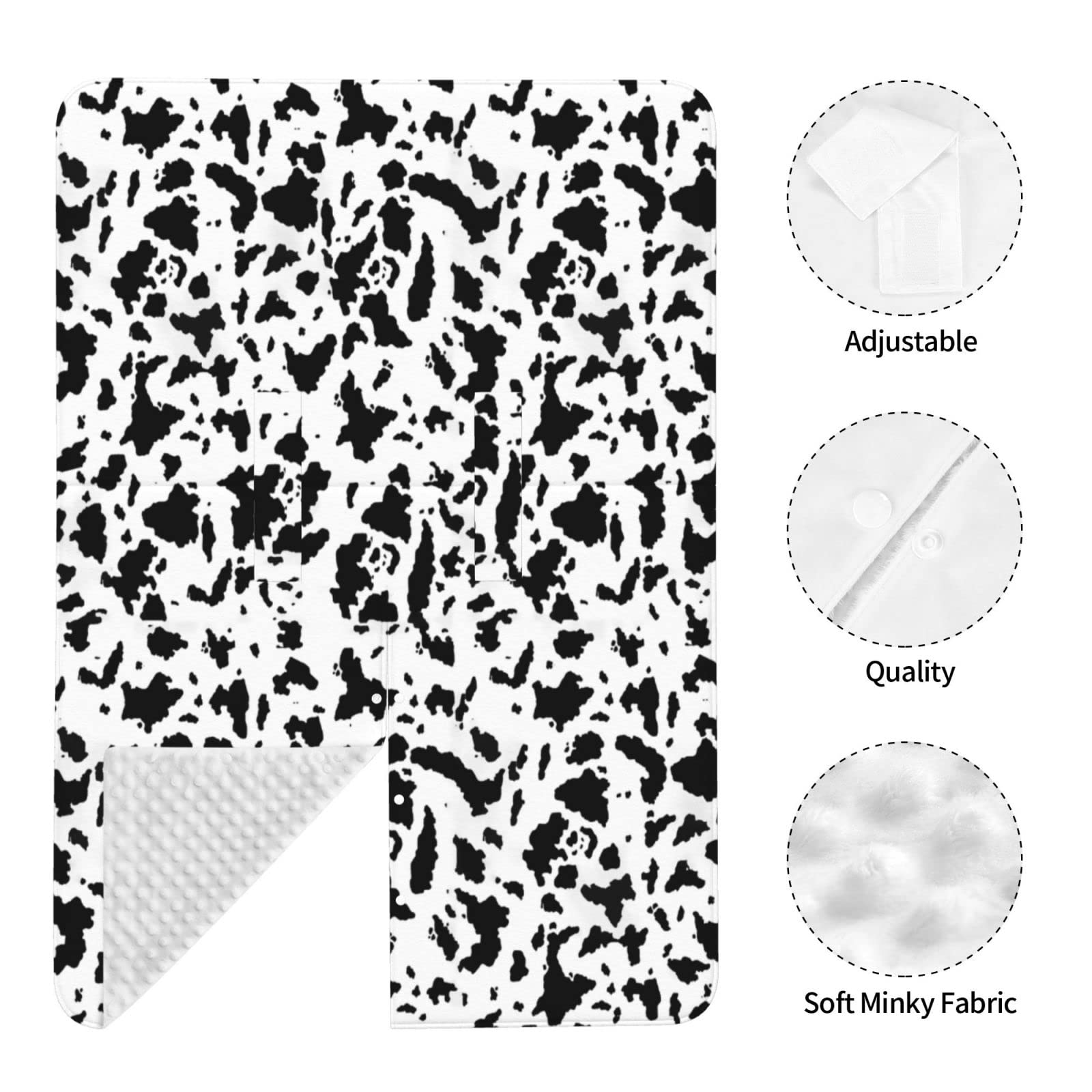 Black Brown Cow Print Skin Baby Car Seat Canopy Cover Multi Use Nursing Cover for Newborn Car Seat Canopy Mom Nursing Breastfeeding Covers Newborn Shower Gifts