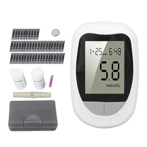 Blood Glucose Monitor Kit, High Accuracy Blood Sugar Test Kit with 1 Blood Sugar Monitor, 50 Glucometer Strips, 50 Lancets, 1 Lancing Devices, Auto Coding LCD Large Display