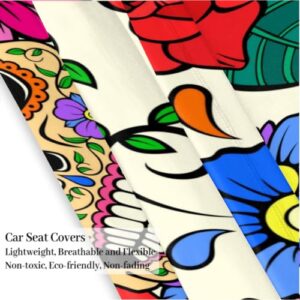 Sugar Skeleton Flower Baby Car Seat Cover for Baby Boys and Girls Breathable Lightweight Carseat Cover Baby Carrier Cover Soft Flexible for Girls Boys