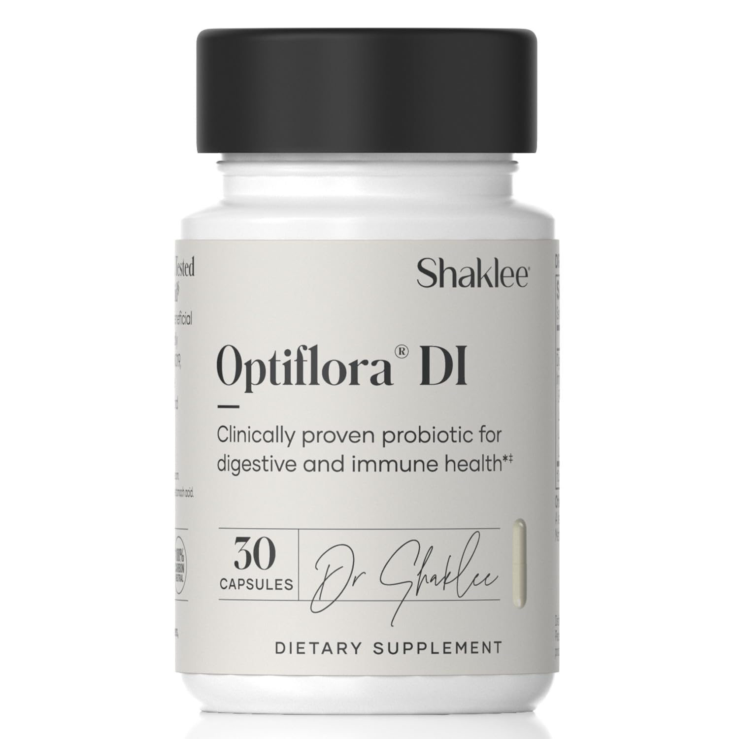 Shaklee - Optiflora® DI Probiotic -10 Billion CFUs - 4 Bacterial Strains - Bifidobacterium lactis HN019™ - Supports Intestinal Flora Balance & Regularity - Gluten, Soy & Dairy Free - 30 Capsules