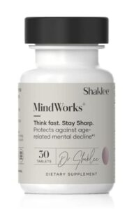 shaklee mindworks® - brain health supplement for brain sharpness & focus - supported nutrients & extracts - chardonnay grape seed polyphenols, guarana extract, vitamins b6, b12, folate - 30 tablets