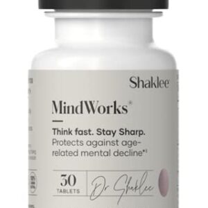 Shaklee MindWorks® - Brain Health Supplement for Brain Sharpness & Focus - Supported Nutrients & Extracts - Chardonnay Grape Seed Polyphenols, Guarana Extract, Vitamins B6, B12, Folate - 30 Tablets