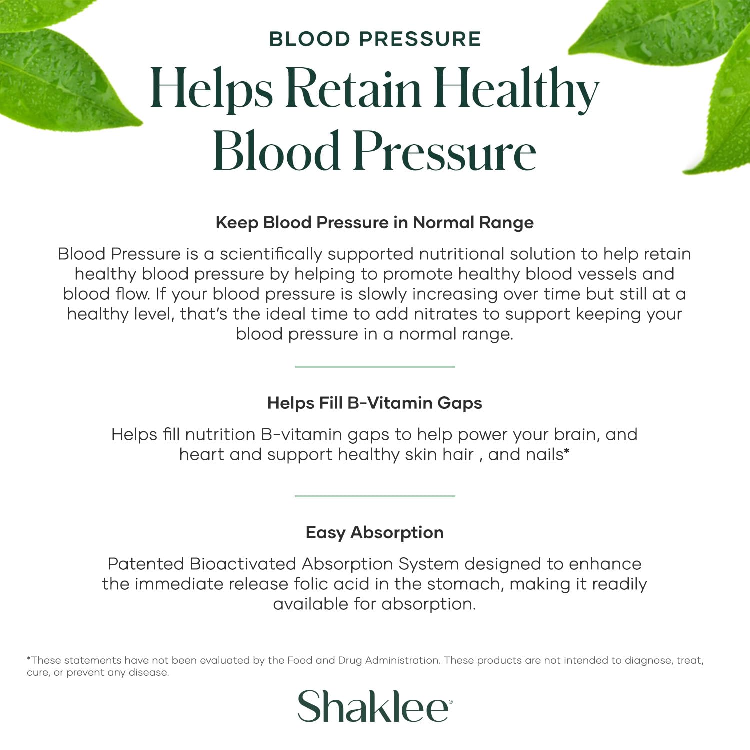 Shaklee - Blood Pressure: Maintain Healthy Blood Pressure Levels - Nutritional Formula for Promoting Optimal Blood Vessels and Circulation, Help Retain Normal Blood Pressure Range - 60 Tablets