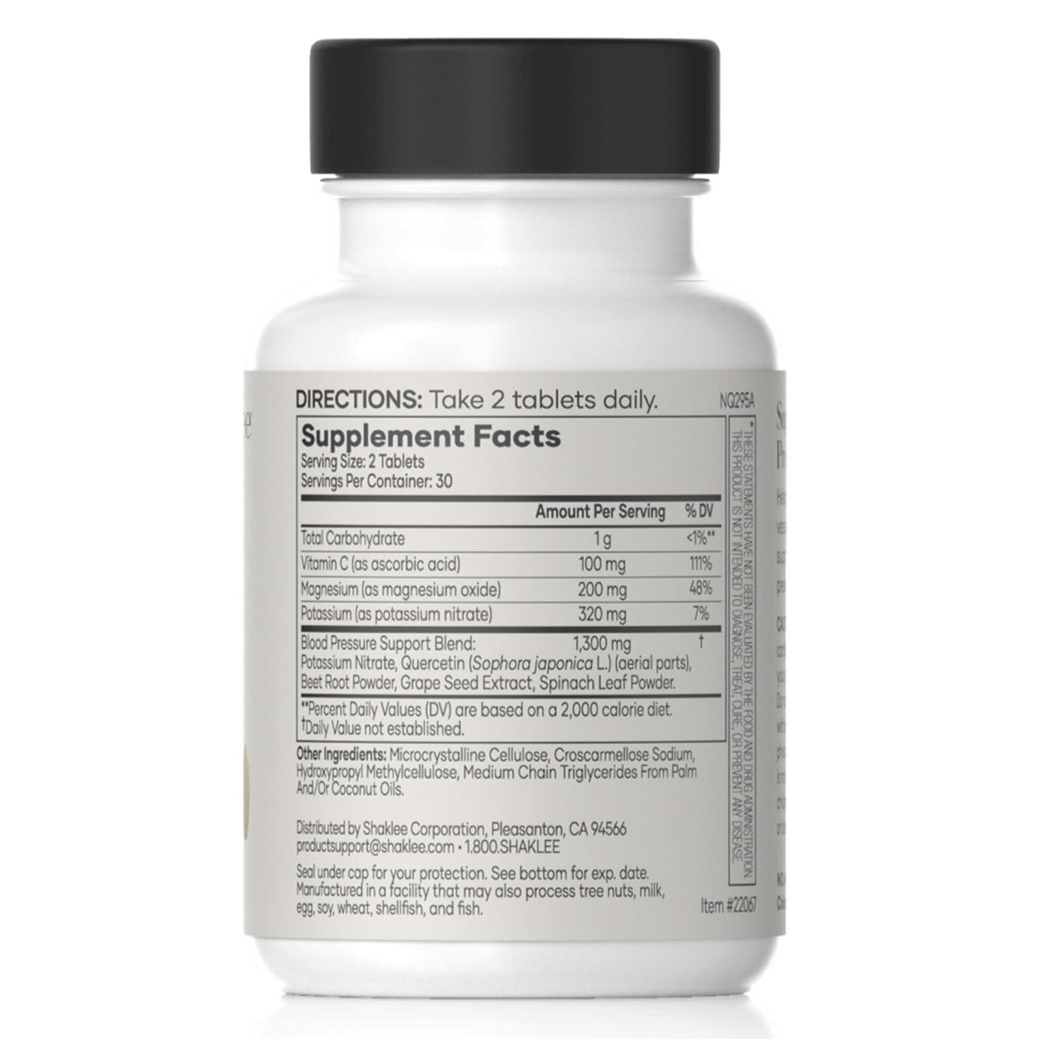 Shaklee - Blood Pressure: Maintain Healthy Blood Pressure Levels - Nutritional Formula for Promoting Optimal Blood Vessels and Circulation, Help Retain Normal Blood Pressure Range - 60 Tablets