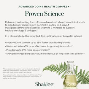 Shaklee - Advanced Joint Health Complex - Concentrated Glucosamine and Fast-Acting Boswellia Extract to Improve Joint Comfort - with Zinc, Copper, Manganese, and Vitamin C - 60 Caplets