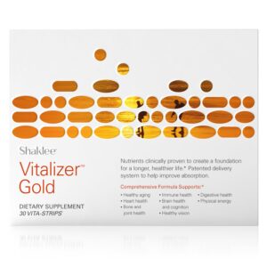 Shaklee - Vitalizer™ Gold: Advanced Nutrition for Adults Over 50 - Vitamins, Minerals, Phytonutrients, Omega-3s, Probiotics & More - Feel Healthier Every Day - 30 Vita-Strips®