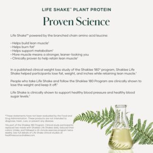 Shaklee Life Shake™ Plant Protein French Vanilla - Complete Meal Replacement with 20g Protein, 6g Fiber, 24 Vitamins & Minerals - Supports Satiety & Healthy Weight - Non-GMO - 14 Servings