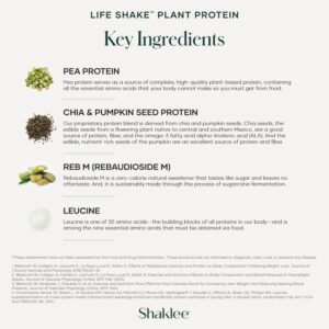 Shaklee Life Shake™ Plant Protein French Vanilla - Complete Meal Replacement with 20g Protein, 6g Fiber, 24 Vitamins & Minerals - Supports Satiety & Healthy Weight - Non-GMO - 14 Servings