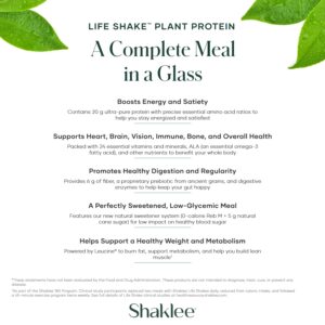 Shaklee Life Shake™ Plant Protein French Vanilla - Complete Meal Replacement with 20g Protein, 6g Fiber, 24 Vitamins & Minerals - Supports Satiety & Healthy Weight - Non-GMO - 14 Servings