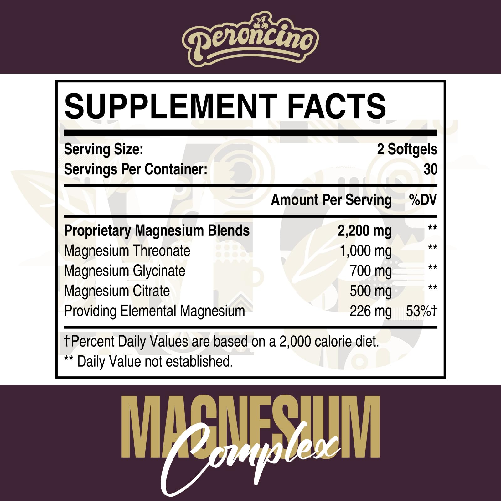 Liposomal Magnesium Complex 2200MG Softgels,Magnesium Threonate, Magnesium Glycinate, Magnesium Citrate, Three-in-one Supplement, Gluten Free, 60 Softgels