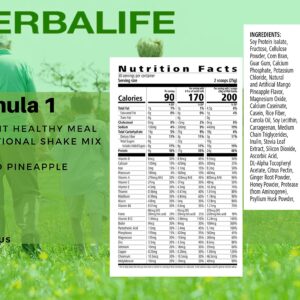 HERBALIFE Four Combo Formula 1 (Mango Pineapple 750g) Healthy Nutritional Shake Mix-Herbal Aloe Concentrate Pint 473ml-Personalized Protein Powder 360g and Herbal Tea Concentrate 51g