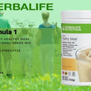 HERBALIFE Four Combo Formula 1 (Mango Pineapple 750g) Healthy Nutritional Shake Mix-Herbal Aloe Concentrate Pint 473ml-Personalized Protein Powder 360g and Herbal Tea Concentrate 51g