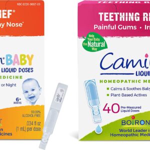 Boiron Camilia Liquid Drops 40 Count and ColdCalm Baby 30 Doses - Bundle Pack