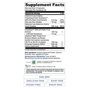 1MD LiverMD - Liver Support Supplement | Siliphos Milk Thistle Extract - Highly Bioavailable, for Liver Support | 60 Capsules (2-Pack)