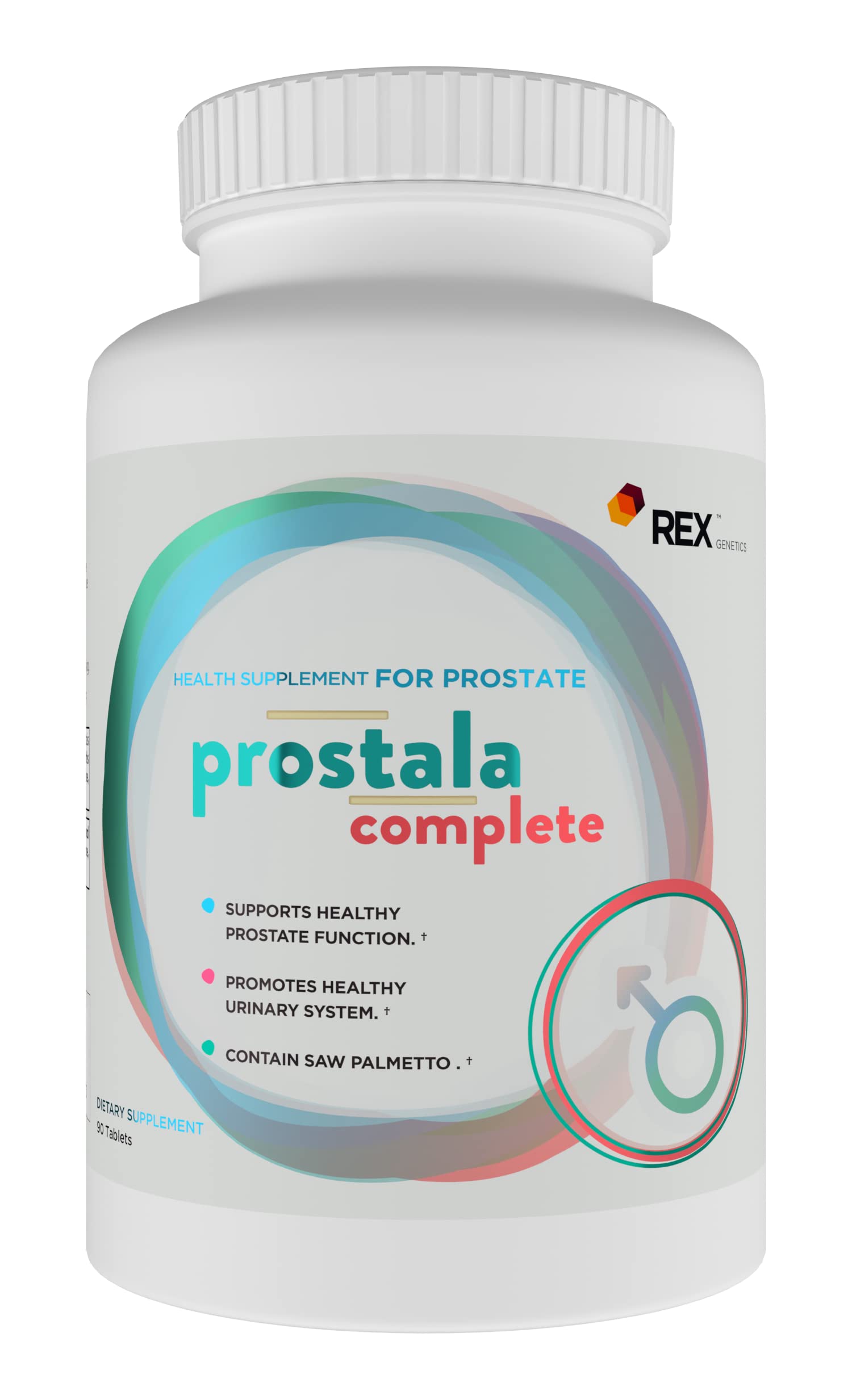 REX GENETICS Prostala Complete - Prostate Support for Men PER 3 Tablets 90 Counts | Saw palmetto extract | Lycopene | Pumpkin seed oil