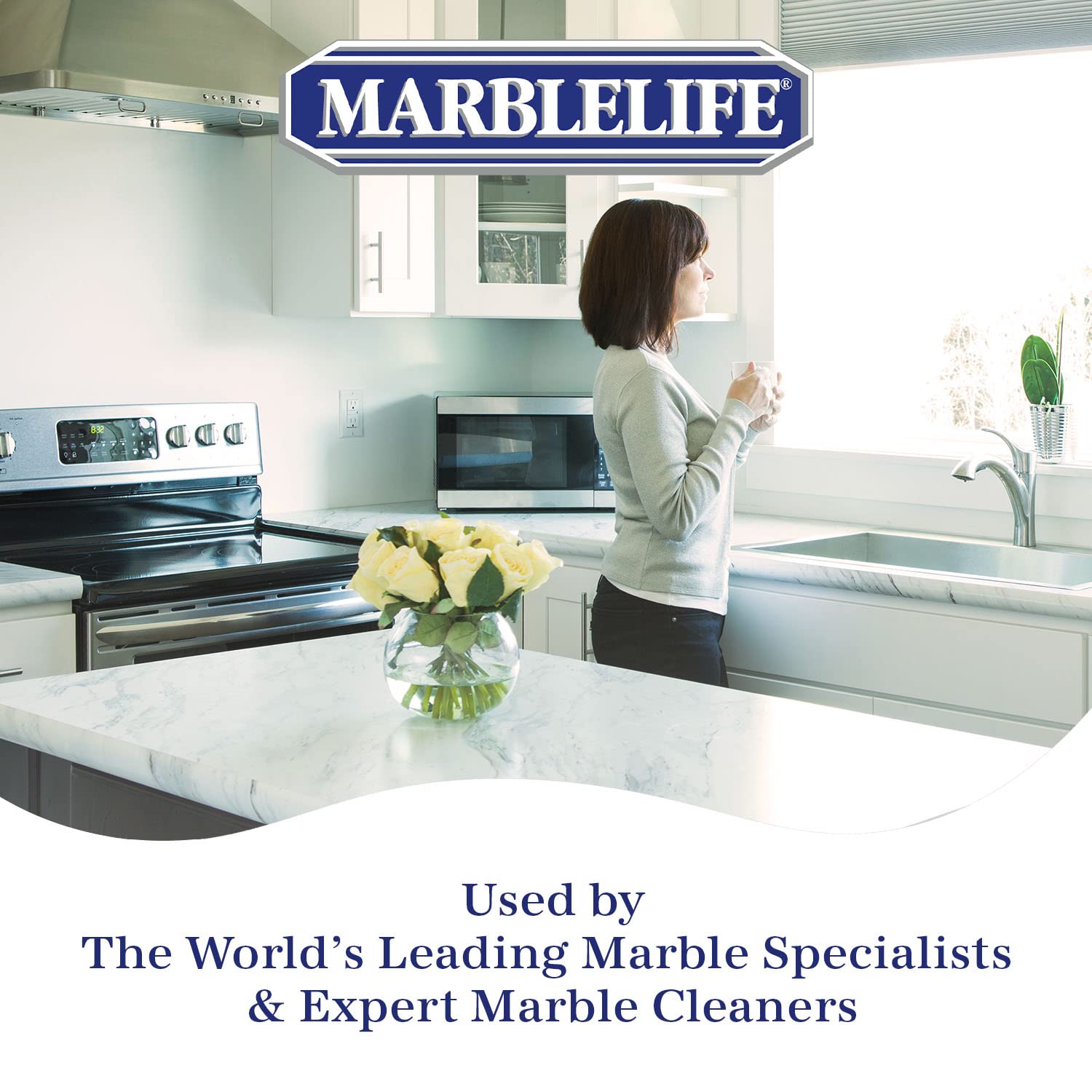 Marblelife Granite & Quartz Cleaner, Safe & Powerful Granite Countertop Cleaner, Oil & Wax Free Quartz Countertop, Effective Stone Care & Cleaning, 32oz Spray