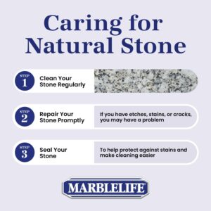 Marblelife Granite & Quartz Cleaner, Safe & Powerful Granite Countertop Cleaner, Oil & Wax Free Quartz Countertop, Effective Stone Care & Cleaning, 32oz Spray