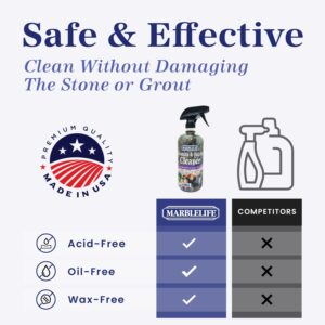 Marblelife Granite & Quartz Cleaner, Safe & Powerful Granite Countertop Cleaner, Oil & Wax Free Quartz Countertop, Effective Stone Care & Cleaning, 32oz Spray