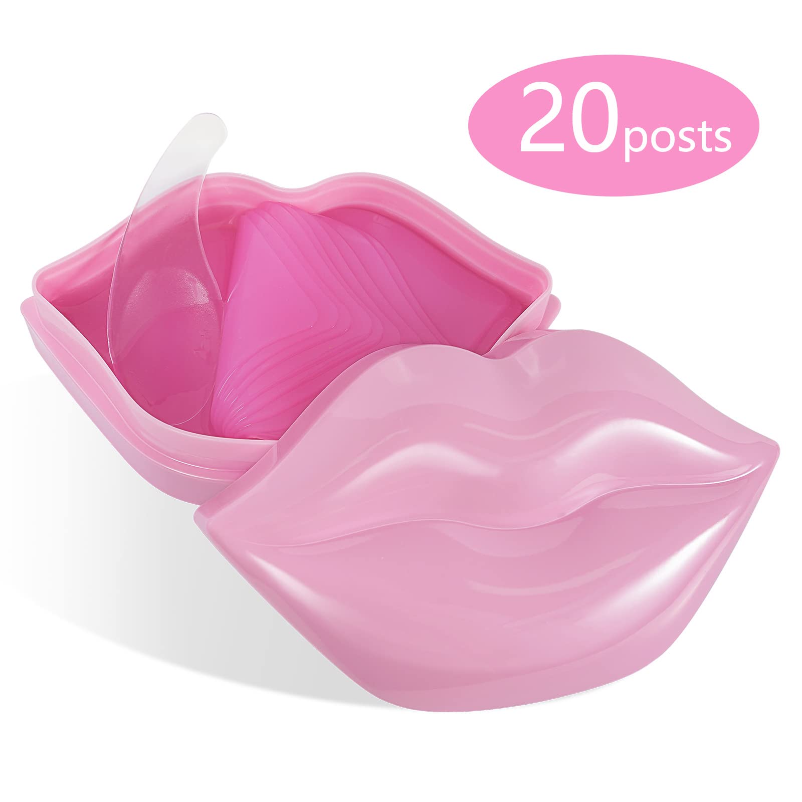 20Pcs Lip Mask Peach: Lip Care Anti-Wrinkle, Anti-Aging, Hydrates & Moisturizing Lip Sleep Mask for Dry Lips