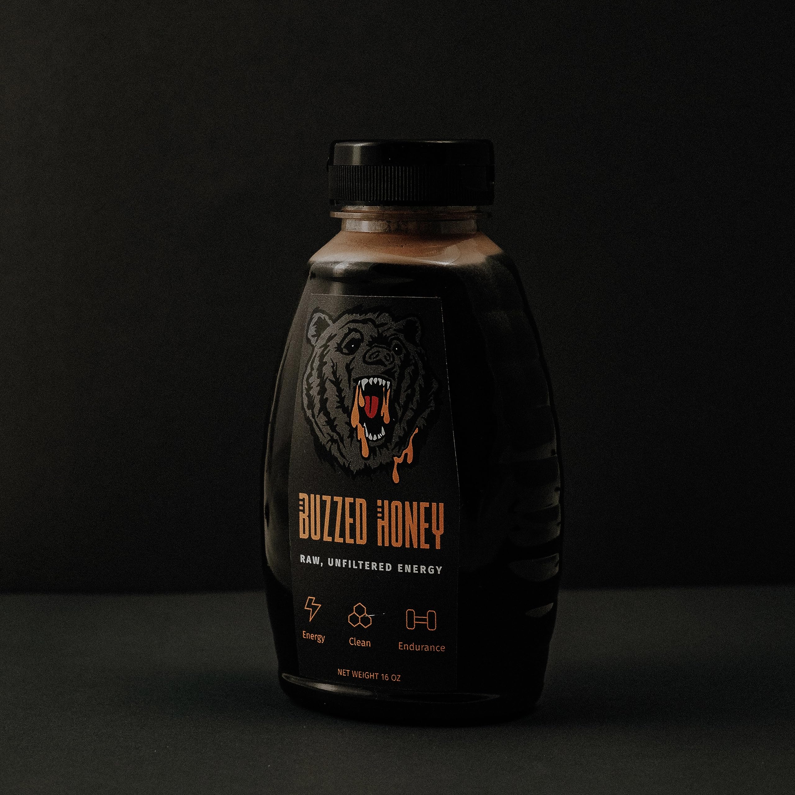 Buzzed Honey - 16oz (32 servings), Raw Unfiltered Honey, Preworkout, Natural, Clean Energy, Caffeinated, Strength, Endurance & Energy